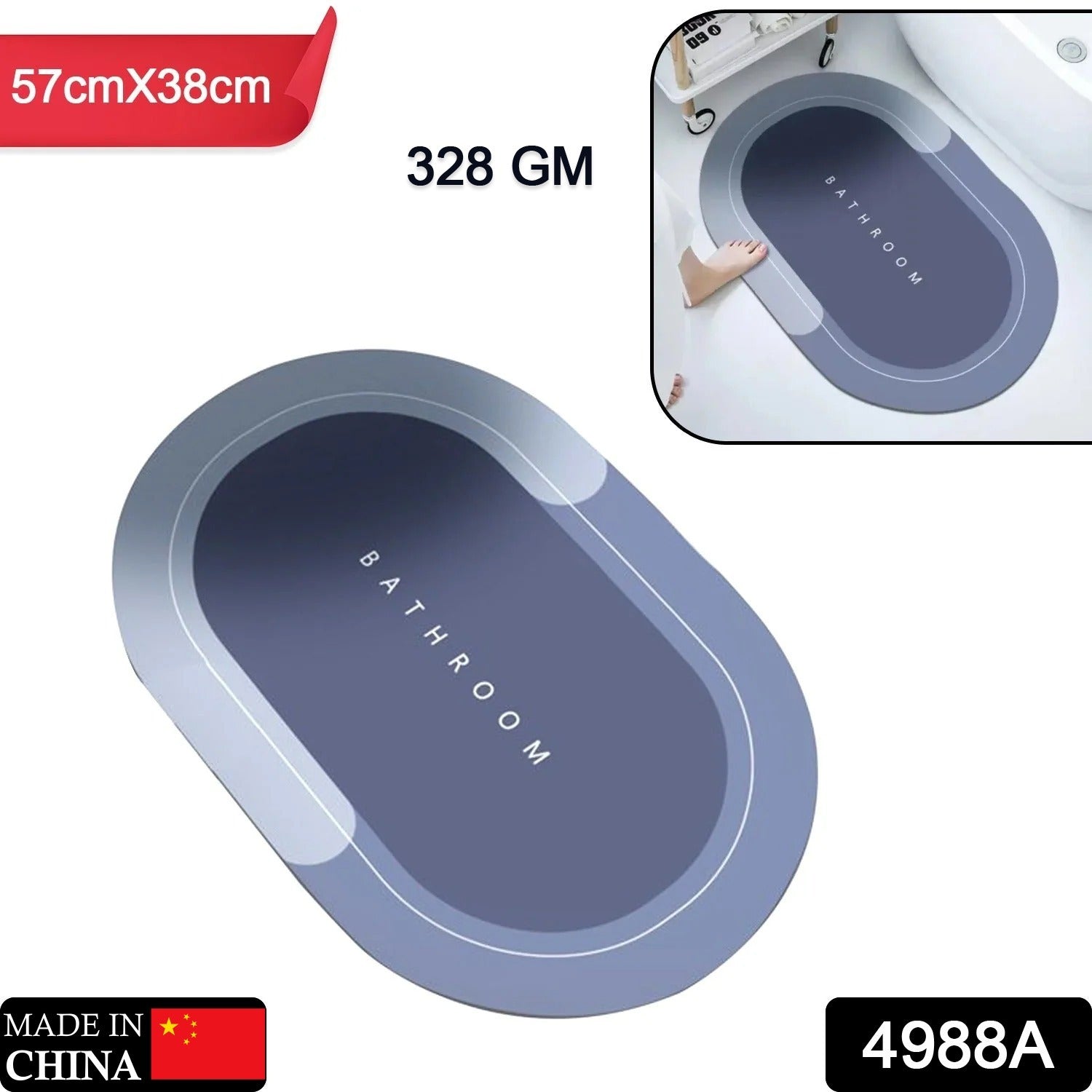 Instant drying floor mat for bathroom use Instant drying floor mat for bathroom use